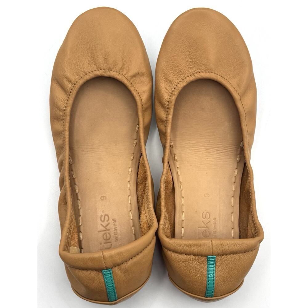 Tieks Gavrieli Ballet Flats Sz 9 M Camel Tan Nappa Leather Foldable Shoes Travel - Picture 12 of 16